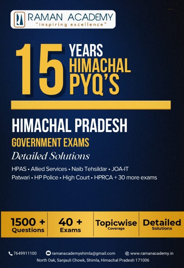 Himachal Pradesh Previous Year Questions Book